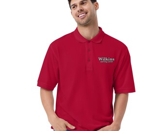 Logotipo de WLC - Polo para hombre bordado - Corte relajado, tejido piqué