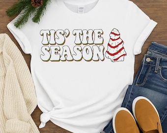 Tis the Season PNG | Christmas Tree Sublimation Design (Digital Download)