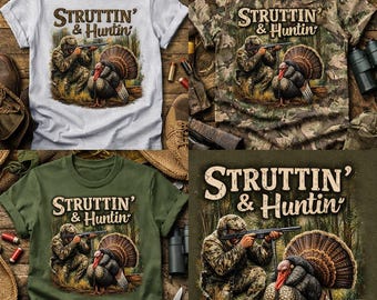 Turkey Hunting Sublimation Design | Camo Hunter PNG (Digital Download)