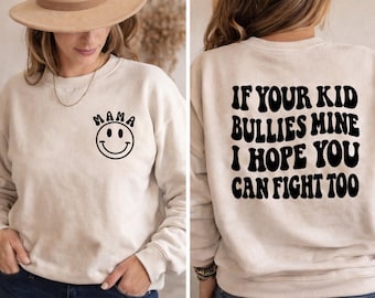 Mamá divertida, sublimación frontal y posterior PNG (descarga instantánea)