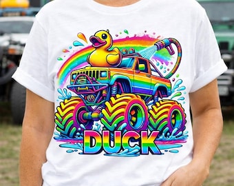 Rainbow Monster Truck Duck PNG | Funny Jeep Life Sublimation Design (Instant Download)