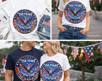250 Years Patriotic Eagle Design, USA Independence Sublimation PNG (Digital Download)