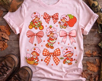 Strawberry Girl PNG Bundle, Vintage Coquette Bows Sublimation Design (Instant Download)