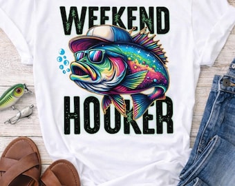 Sublimación PNG de pesca de fin de semana / Diseño divertido de pesca de lubina / Sublimación de vaso y camiseta de 20 oz / Descarga instantánea