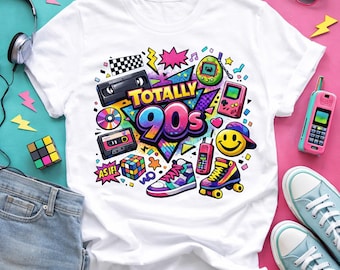 Retro 90s Sublimation Design – Nostalgic Clipart PNG (Instant Download)