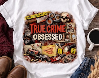 True Crime Obsessed Sublimation Design | Crime Scene PNG (Digital Download)