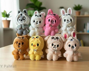 Stray Kids Skzoo Plushie Keychain, Kawaii Animal Hooded Doll, Backpack Charm, Gift For her