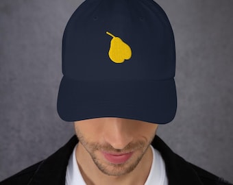 Gorra de algodón ajustable con icono amarillo minimalista