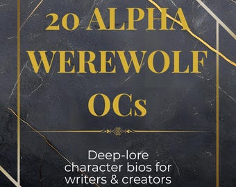 20 Lobisomens Alfa Originais | Pacote de Personagens de Fantasia em PDF | Biografias de Romance Sombrio