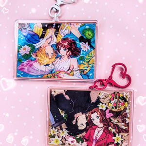Final Fantasy Couples Video Game Acrylic Keychain: FFX, FFVII