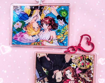 Final Fantasy Couples Video Game Acrylic Keychain: FFX, FFVII