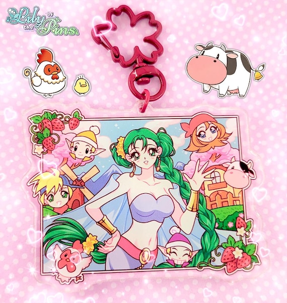 Harvest Moon Story of Seasons Mineral Town Island of Happiness Farming Game Harvest Goddess Acrylic Keychain