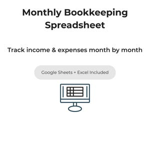 Hoja de cálculo de contabilidad mensual para pequeñas empresas (Excel y Google Sheets)