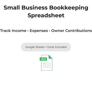 Hoja de cálculo de contabilidad para pequeñas empresas / Registro de ingresos y gastos de LLC / Hojas de cálculo de Google Excel