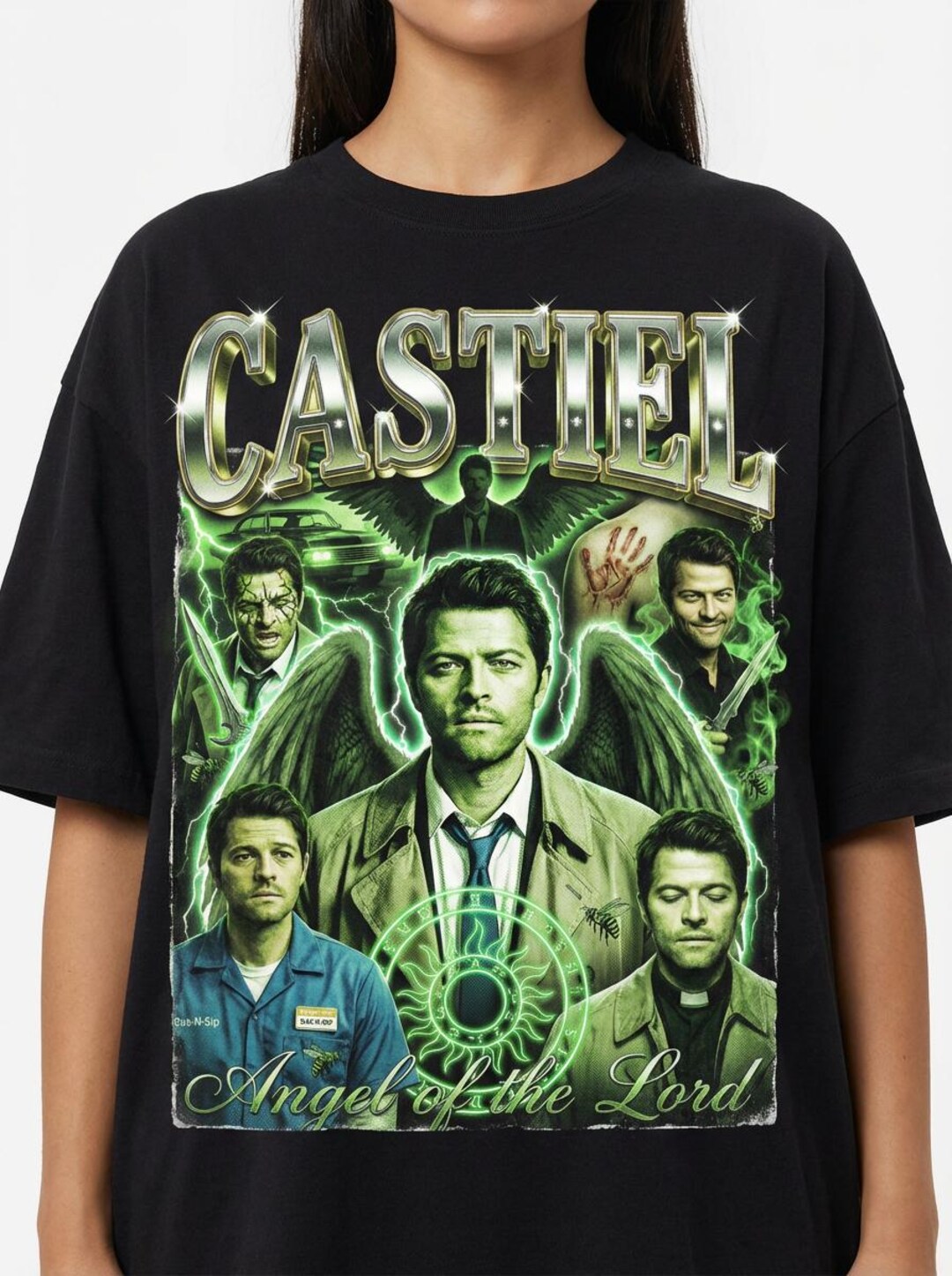 Unisex Castiel Graphic Tee - Supernatural Fan Shirt, Misha Collins ...