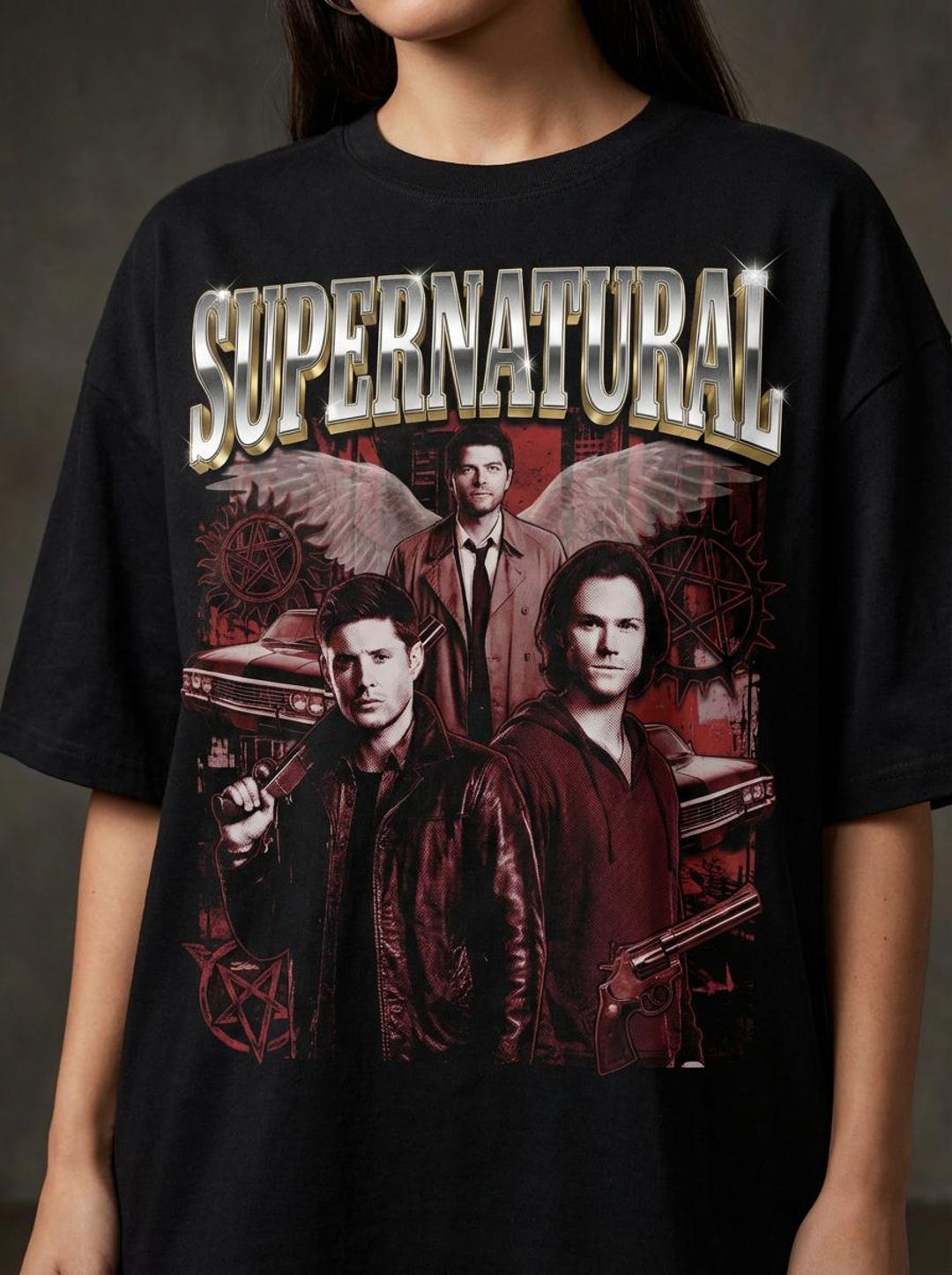 Supernatural TV Show Graphic Tee - Winchester Brothers Fan Shirt, Dean ...