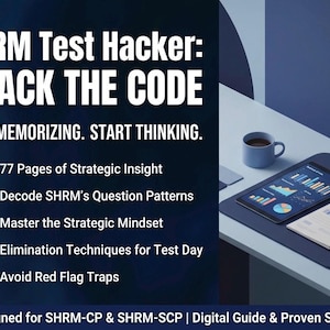 SHRM Test Hacker 77-sidig studieguide | Avkoda examenspsykologin