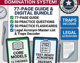 SHRM Exam Prep Bundle | Complete Test-Hacker Study Guide, Practice Questions, Theories (Digital Download)