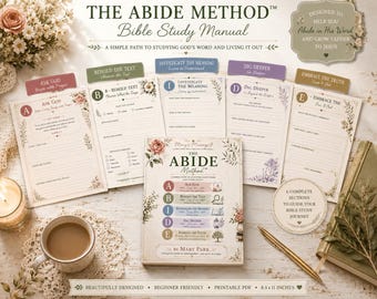ABIDE Method Bible Study Workbook | Christian Women's Guide (Digital Download)