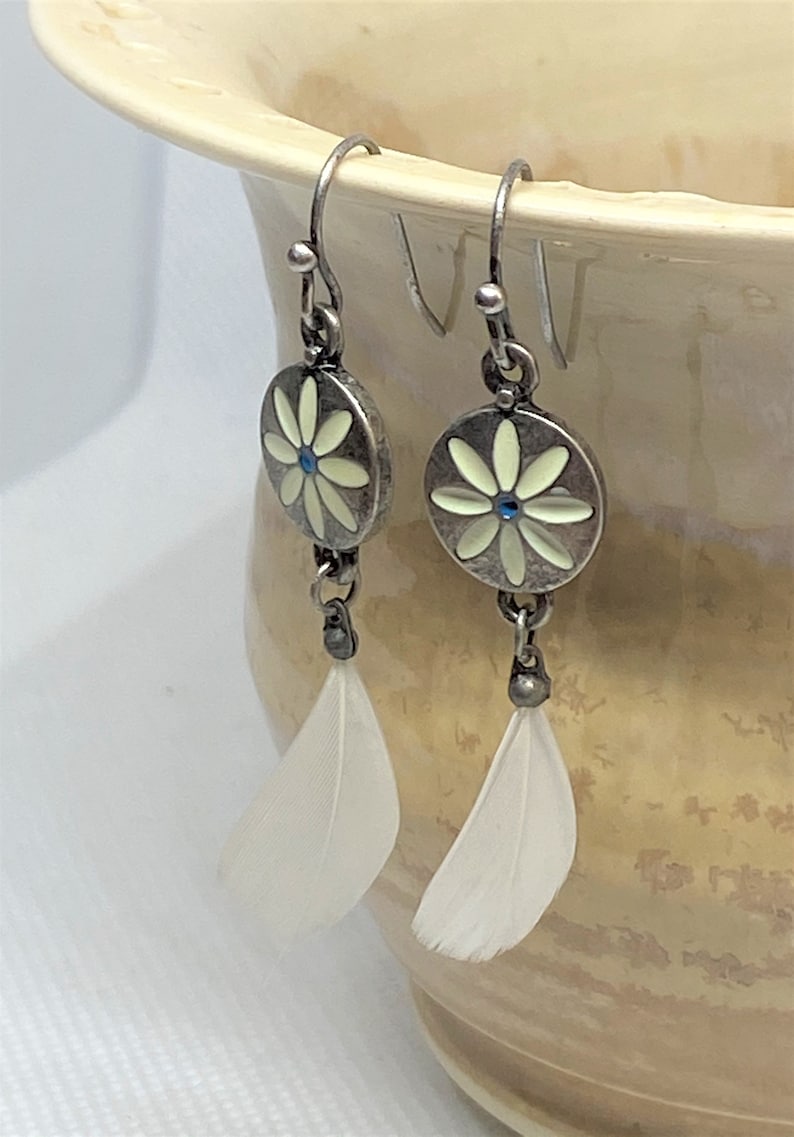 Feather /& Floral Southwestern Earrings