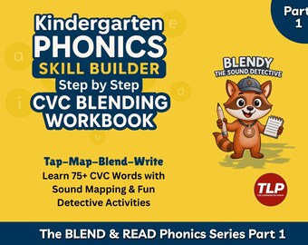 CVC Words Phonics Workbook | Ages 4-7 (PDF)
