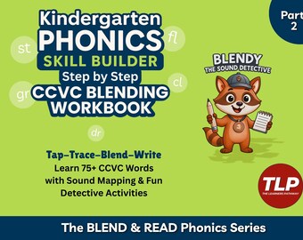 CCVC Phonics Workbook | 4-Letter Words, Ages 4-7 (PDF)