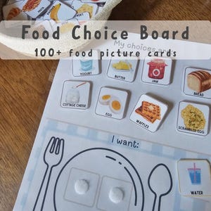 Autism Food Choice Board – Visual Mealtime Cards for Toddlers (Digital Download)