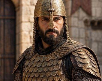 Elmo da guerriero ottomano in acciaio inciso a mano / Armatura turca medievale per rievocazioni storiche (LARP)