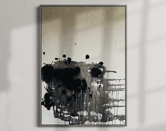 120 cm x 160 cm Oryginalny obraz akrylowy XXL Duży obraz na płótnie Malowany ręcznie w dużym formacie - 05 - Cień 01