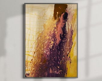 100 cm x 140 cm Oryginalny obraz akrylowy XXL Duży obraz na płótnie Malowany ręcznie w dużym formacie - 47 - Tricolore Terra