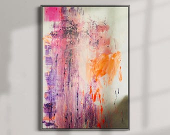 120 cm x 160 cm Oryginalny obraz akrylowy XXL Duży obraz na płótnie Malowany ręcznie w dużym formacie - 55 - Radiance