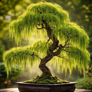 Eversong Weeping Willow Bonsai Tree Cutting, Thick Trunk, Fast Growing Live Plant