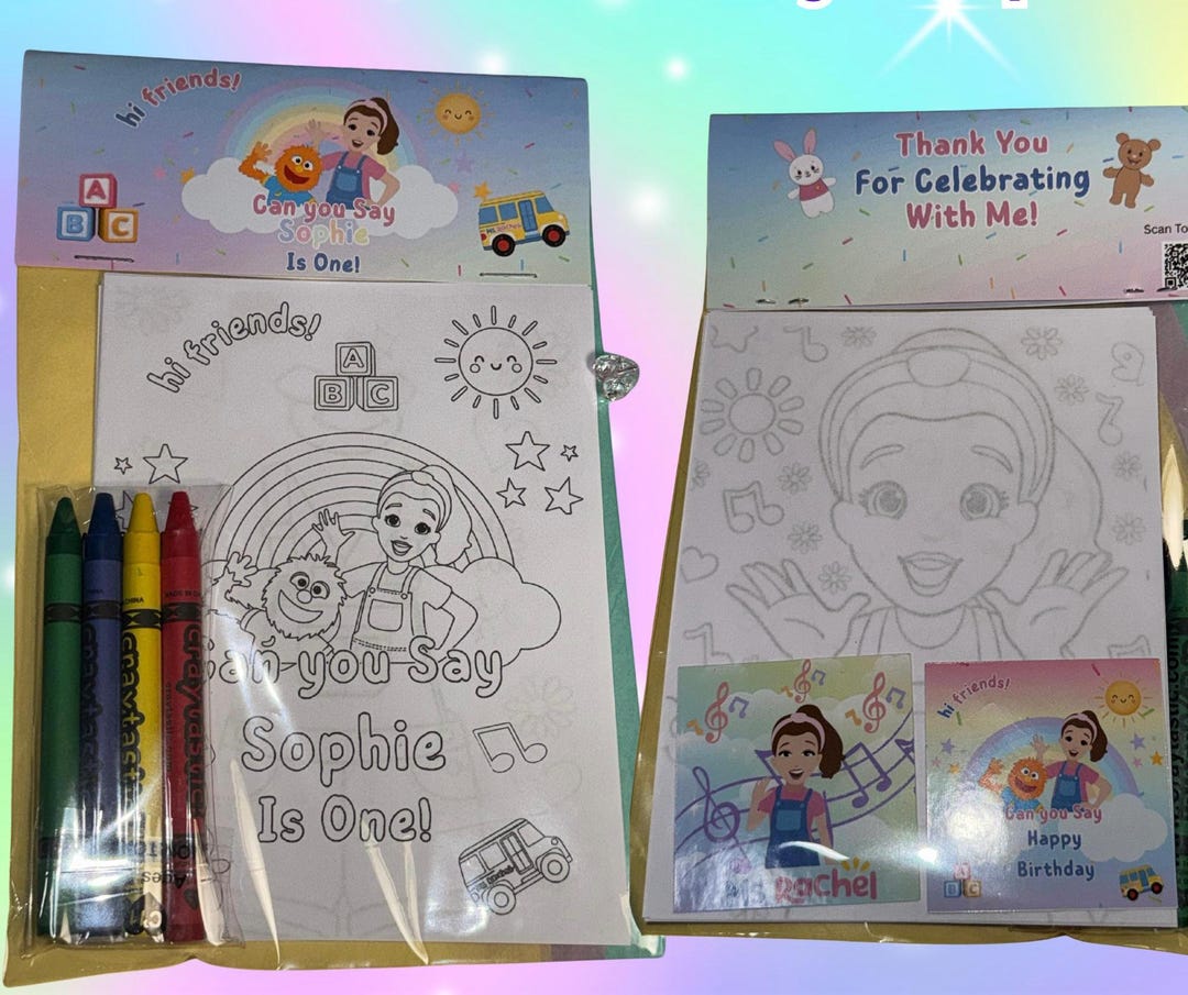 Custom Ms. Rachel Birthday Coloring Pages|ms. Rachel Birthday Party ...