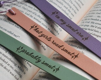 Funny Smut Reader bladwijzerset van kunstleer | BookTok-cadeau