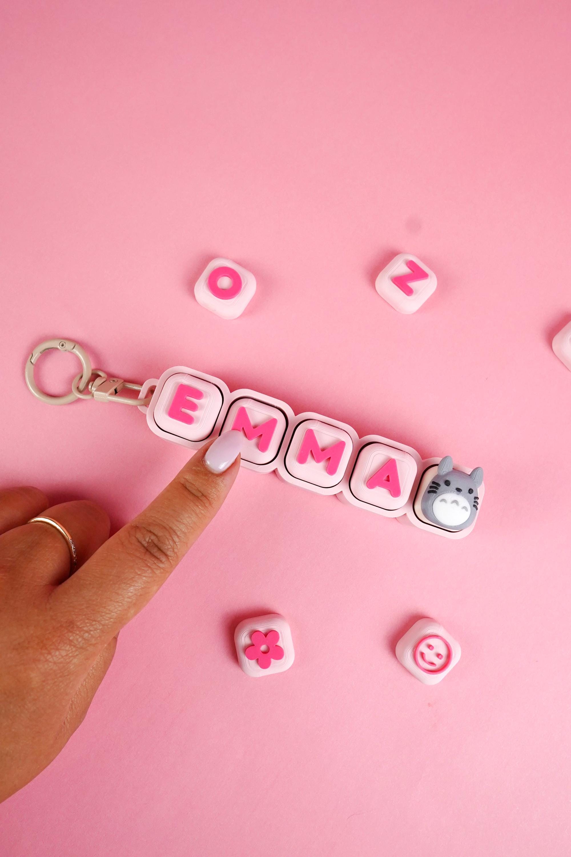 Keyboard fidget name keychain - Etsy 日本