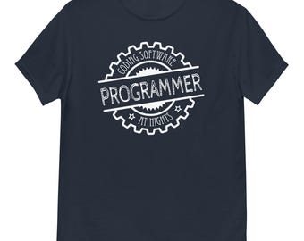 Programmierer Vintage Geek Unisex T-Shirt, Programmierer & Devops Geschenk