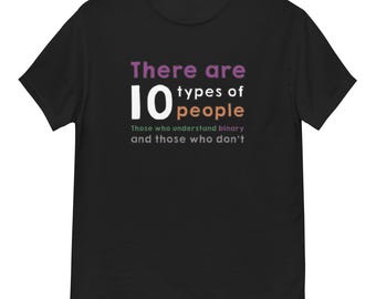 10 soorten mensen, uniseks T-shirt voor nerds, computer, binair, cadeau