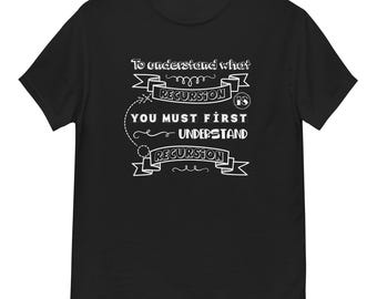 Recursion redux geek uniseks T-shirt, cadeau programmeur en devops