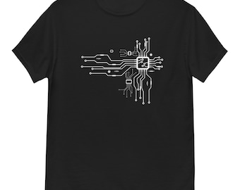 CPU Heart unisex T-Shirt, Tech geek Circuit Design