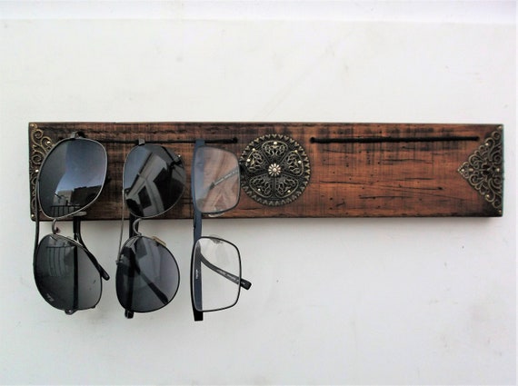 Sunglass Rack Wooden Sunglasses Holder Rustic Eyeglass Image 0