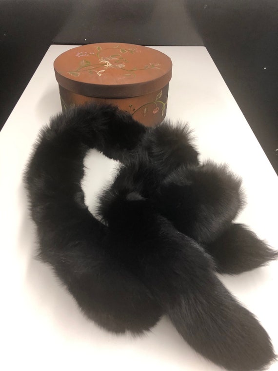 CUSTOM Black FOX  fur BOA - image 1