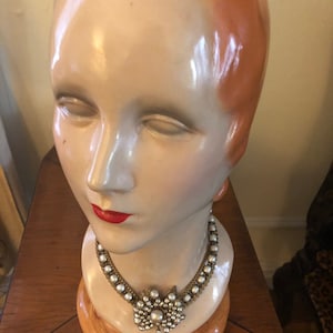 Vintage 1950s Baroque Pearl and Gold Tone MIRIAM HASKEL Signed NECKLACE
