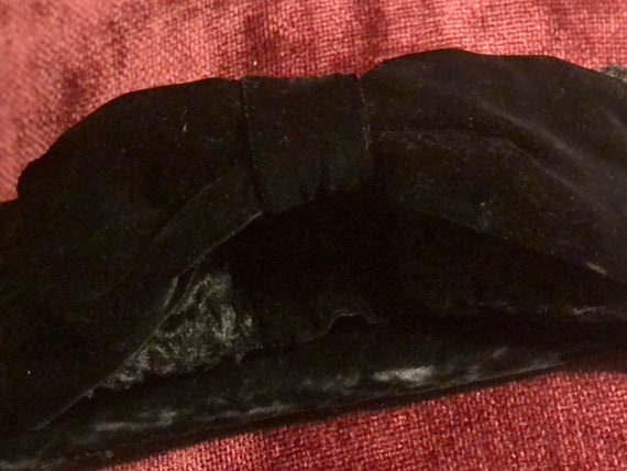 Faux Black  PERSIAN LAMB and Velvet HEADBAND - image 3