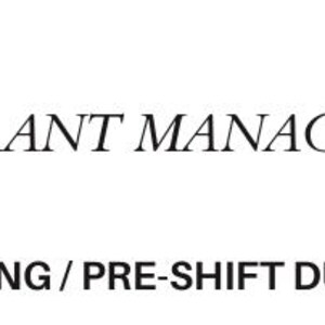May include: A white background with black text that reads "DAILY RESTAURANT MANAGER CHECKLIST" and "OPENING / PRE-SHIFT DUTIES". The text is in a serif font.