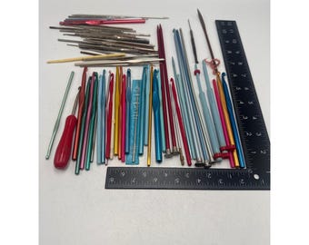 Vintage Mixed Crochet Hook and Knitting Needle Lot Boye Susan Bates Hero 50+ Pc
