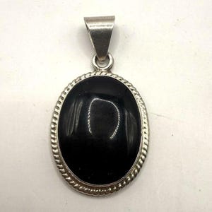 Sterling Silver Black Onyx Pendant LDB Mexico TL-41