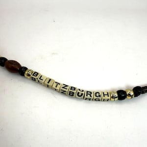 Blitzburgh Beaded Keychain Wristlet – Pittsburgh Football Fan Letter Bead Charm