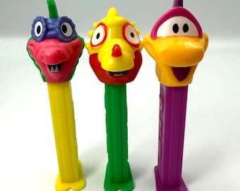 Vintage 1993 PEZ Pez-A-Saurs Dinosaur Candy Dispensers Lot of 3 Hungary Slovenia