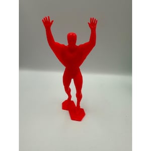 Vintage 1967 Marvel Spider-Man Red Plastic Figure Statue MCMLXVII USA Made 6" image 1