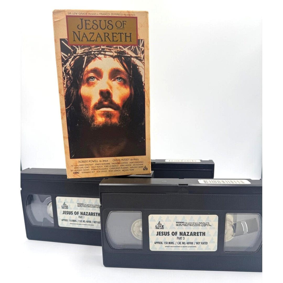 Jesus of Nazareth VHS Box Set Franco Zeffirelli Robert Powell Live Home ...